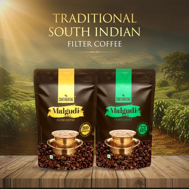 Continental Malgudi Filter Coffee | Twin Pack | 2 x 500g Pouches