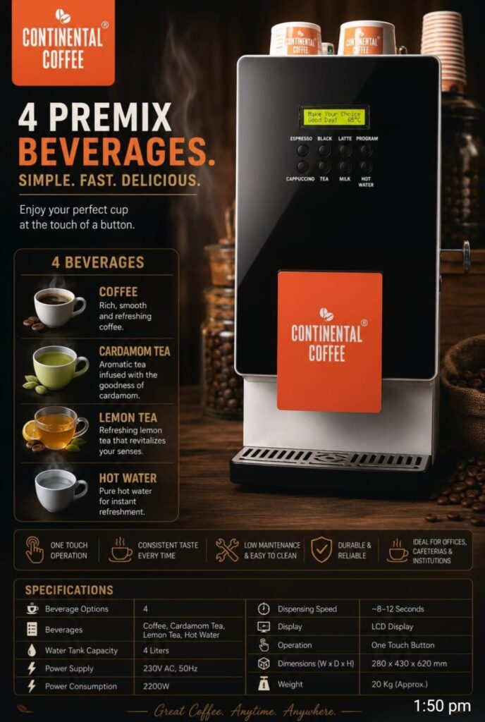 Continental Tea coffee vending machine Services Noida, Delhi Ncr