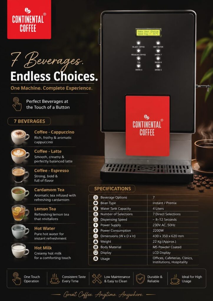 Continental Tea coffee vending machine Services Noida, Delhi Ncr